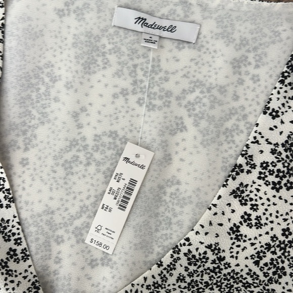 NWT Madewell Puff-Sleeve V-Neck Maxi Dress in Floral Size 6 - Picture 10 of 11